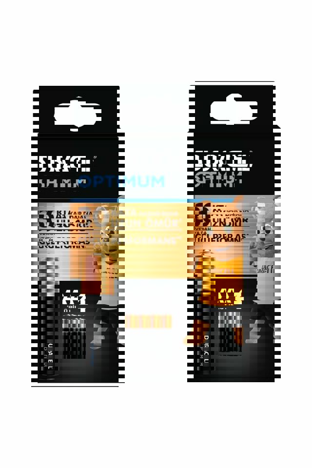 Duracell 1,5V 4’lü Paket Optimum AA Alkalin Kalem Pil